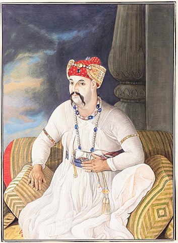 UN RETRATO DEL NAWAB DE OUDH, ASAF-UD-DAULA, LUCKNOW, INDIA, CIRCA 1785-9