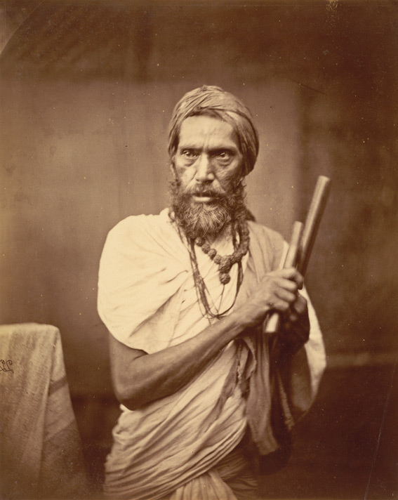Dandi Sanyasi, un asceta hind, en el este de Bengala en la dcada de 1860s